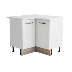 Dulap bucatarie Alfa, PAL, 100 x 60 x 83 cm, alb-sonoma