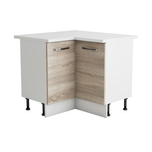 Dulap bucatarie Alfa, PAL, 100 x 60 x 83 cm, sonoma-alb