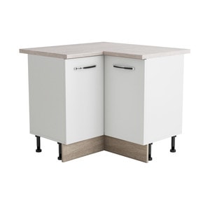 Dulap bucatarie Alfa, PAL, 100 x 60 x 83 cm, alb-sonoma