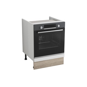 Corp inferior bucatarie Alfa, PAL, 60 x 46 x 81 cm, alb-sonoma