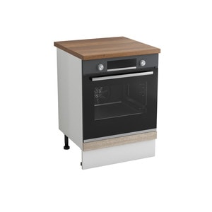 Corp inferior bucatarie Alfa, PAL, blat termic nuc, 60 x 60 x 83 cm, sonoma-alb