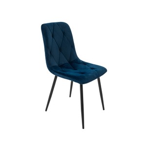 Scaun living tapitat cu stofa premium, S-179, albastru