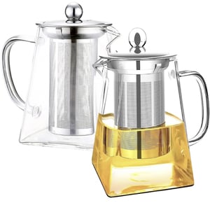 Set 2 ceainice cu infuzor Quasar & Co., 750 ml, recipiente pentru ceai cu infuzor si capac