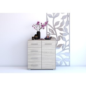 Comoda dormitor Mini Stela 1D4S, PAL, 90 x 45 x 95 cm, sonoma
