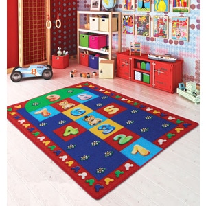 Covor copii antiderapant, 100x150cm, inaltime fir 6 mm, 100% poliamida, greutate 1350g /mp, model Hopscotch sotron