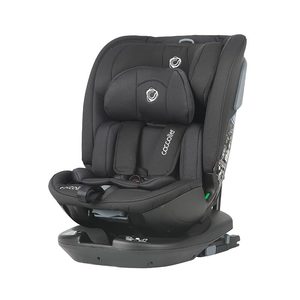 Scaun auto rotativ iSize Coccolle Velsa ISOFIX, pentru copii intre 40-150 cm(0-36 kg), Jet Black