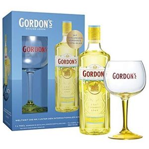 Gin Gordon's Sicilian Lemon Gin 70cl Gift Pack