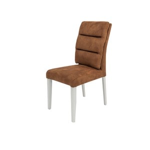 Scaun Plea tapitat, caramiziu, Europa 107, lemn masiv de fag, 47x98x54 cm