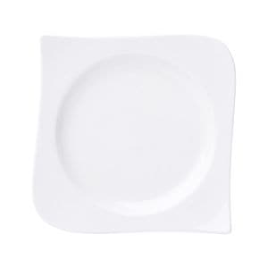 Farfurioara suport ceainic 15cm, alb, portelan, AMBITION Kubiko/Fala