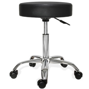 Scaun operational TIMELESS TOOLS, piele ecologica, 36 x 36 x 53 cm, negru