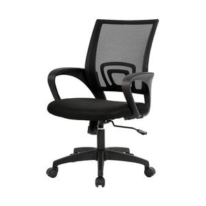 Scaun de birou rotativ cu cotiere, negru