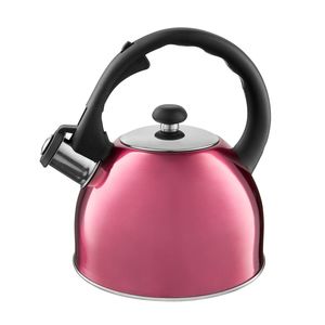 Ceainic din inox cu fluier 1.5L (2L) roz, DOMOTTI Bennet