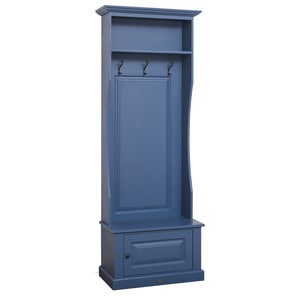 Cuier cu 1 usa, culoare albastru P045, vopsit 100% lemn masiv