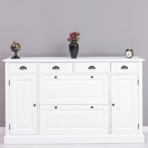 Comoda hol, lemn masiv, 176 x 35 x 105 cm, alb