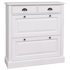 Pantofar SZEL MOB, lemn masiv, 103 x 35 x 105 cm, alb