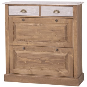 Pantofar SZEL MOB, lemn masiv, 103 x 35 x 105 cm, maro-gri