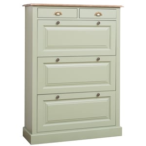 Pantofar SZEL MOB, lemn masiv, 103 x 35 x 140 cm, verde deschis