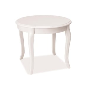 Masuta cafea Asy 2, lemn, 60 x 60 x 55 cm, alb