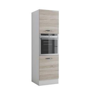 Corp bucatarie, PAL, 60 x 58 x 205 cm, alb-sonoma