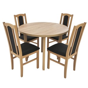 Set masa si scaune bucatarie MB-12 Poli2 S-37 Boss7 S11, 5 piese, crem