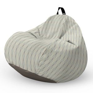 Fotoliu puf UPDECO Bean Bag Para L, poliester, 80 x 80 x 55 cm, crem-verde