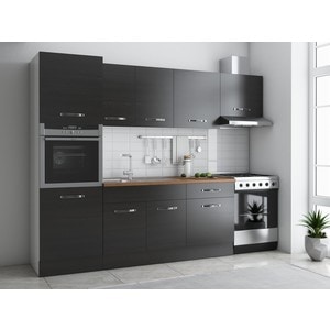 Bucatarie Sofia, PAL, 260 x 60 x 205 cm, wenge-nuc