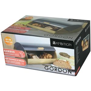Cutie depozitare paine cu capac argintiu, AMBITION Gordon