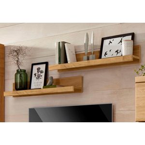 Set 2 polite de perete Woltra Ribe, stejar, 90 cm lungime