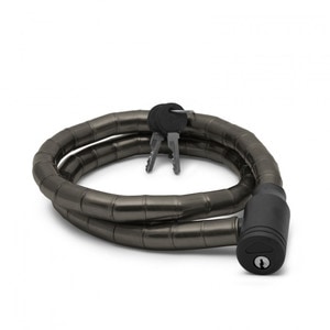 Lacat antifurt bibicleta cu 2 chei, din otel rezistent la taiere, cu acoperire material plastic, negru