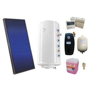 Pachet sistem solar presurizat, panou Sunsystem P SL FP 2.0, Boiler 2 serpentine 120 litri, controller, vas expansiune, grup pompare, aerisitor 1/2, antigel 