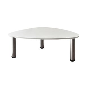 Masuta pentru colt Allba , pal alb , picioare crom, 980 x 610 x 370 mm