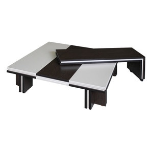 Masuta Laussane, pal Wenge/ Argintiu , 900 x 900 x 318mm (cu brat 1300 x900x318)