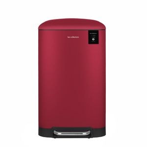 Cos de gunoi cu pedala Les Collectors, N 722, 30 litri, deschidere/inchidere silentioasa, corp din inox rezistent, finisaj mat, rosu