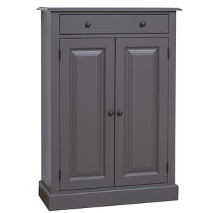 Comoda living SZEL MOB, lemn masiv, 85 x 35 x 120 cm, brun inchis