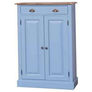 Comoda living SZEL MOB, lemn masiv, 85 x 35 x 120 cm, albastru