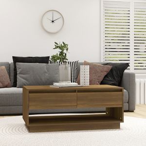 Masuta cafea VidaXL, PAL, 102.5 x 55 x 44 cm, stejar maro
