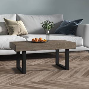 Masuta cafea VidaXL, MDF, 90 x 45 x 40 cm, gri-negru