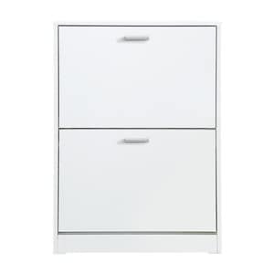 Pantofar Burg economic, 2 compartimente,  pal alb, 60 x 24 x 85 cm