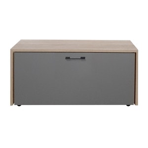 Comoda pantofi hol Rubio, sonoma cu usi gri,  97 x 30 x 48 cm