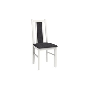 Scaun din lemn masiv de fag tapitat cu stofa S-38 Boss14 B24B, alb