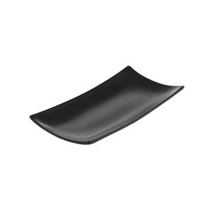Platou servire 18x9cm, portelan negru, AMBITION Salsa