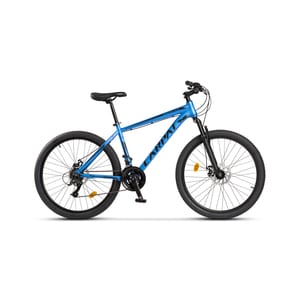 Bicicleta Mtb de munte Carpat Sparta JSX26581, cadru Aluminiu, echipare Hem50, suspensie fata, roata 26 inch, frana disc fata/spate, 21 viteze, albastru cu negru