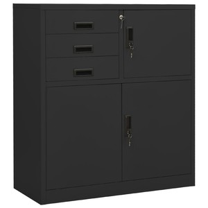 Dulap de birou, antracit, 90x40x102 cm, otel