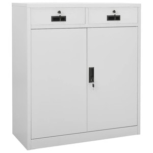 Dulap de birou, gri deschis, 90x40x102 cm, otel