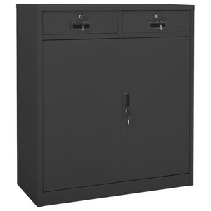 Dulap de birou, antracit, 90x40x102 cm, otel
