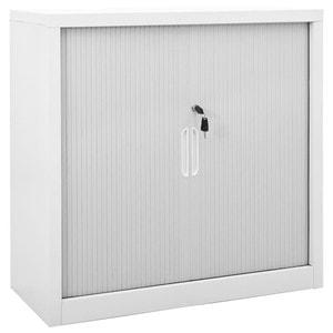 Dulap cu usa glisanta, gri, 90x40x90 cm, otel