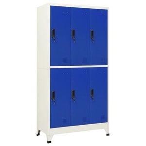 Fiset, gri si albastru, 90x45x180 cm, otel