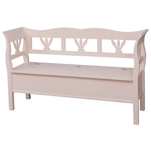 Banca mare, culoare galben deschis P025, vopsit, 100% lemn masiv