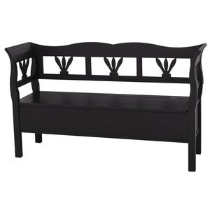 Banca mare, culoare negru P003, vopsit, 100% lemn masiv