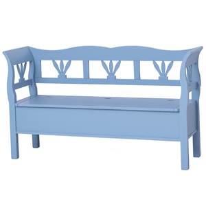 Banca mare, culoare albastru deschis P053, vopsit, 100% lemn masiv